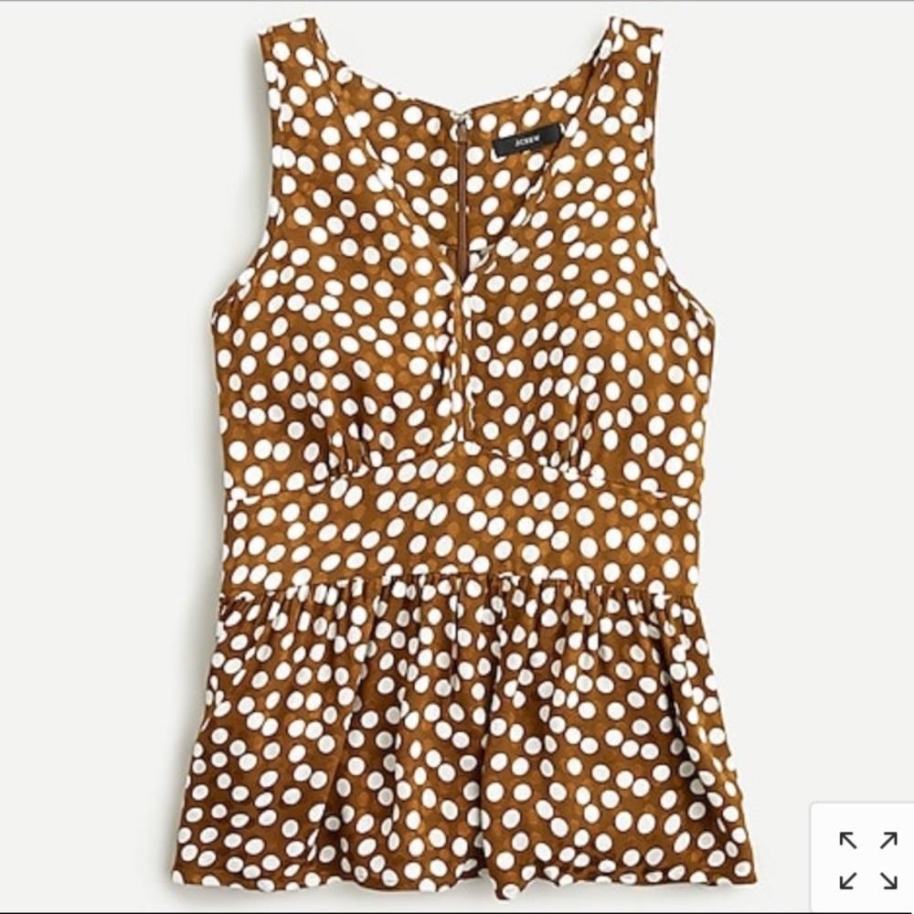 J Crew V-neck Peplum Top